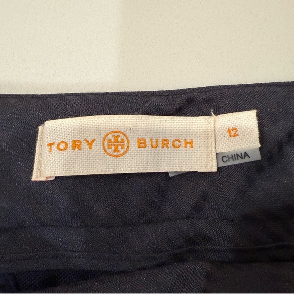 Tory Burch Wool Blend Slim Silhouette Dress Pants Women’s 12 Midnight Navy Blue - Picture 5 of 9